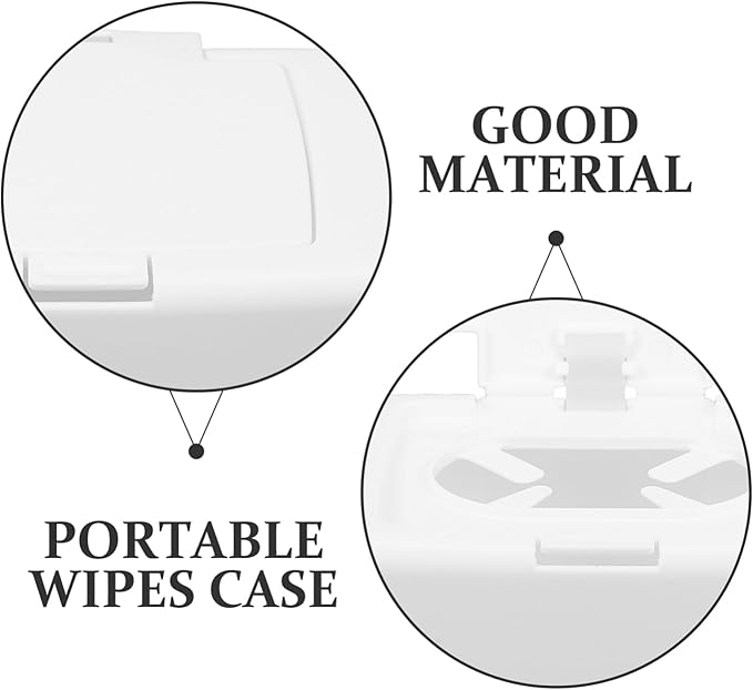 Baby Wipe Dispenser Box Refillable Plastic Wipes Container with Dust Cover Portable Wet Tissue Holder for Living Room Nursery Kitchen Bathroom 6.69X4.13X2.36 Inch
