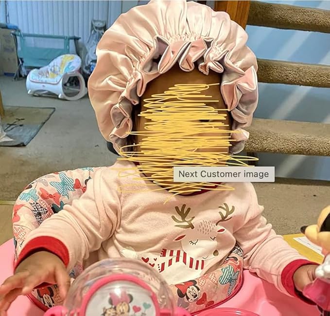 AKISS Baby Infant Newborn Toddler Satin Silk Hair Bonnet for Baby Girl Boy Sleeping Kids Cap Hat