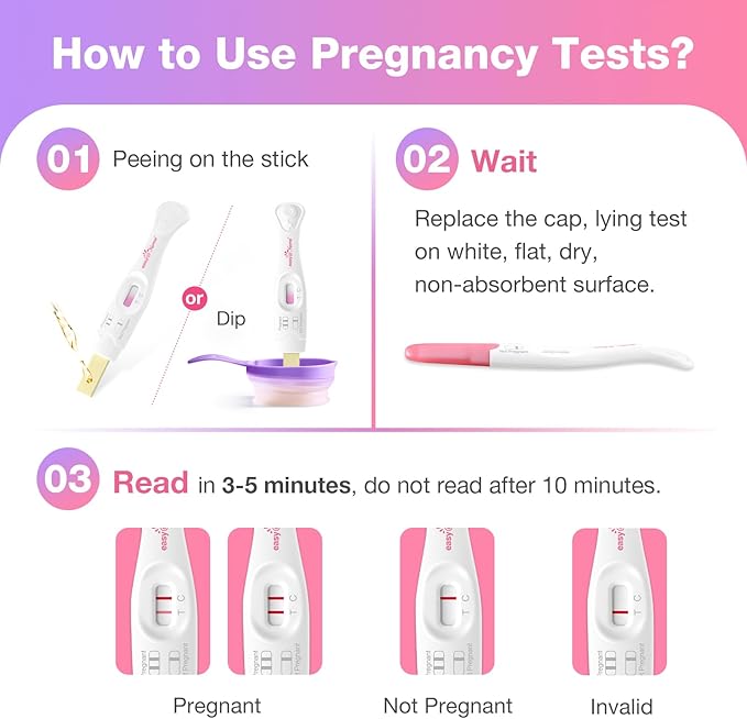 Easy@Home Ovulation & Pregnancy Test Kit: 50 Ovulation Test Strips + 3 Pregnancy Tests + 2 Collapsible Pee Cups - Accurate LH Surge Tracking & Early hCG Detection & Hygienic Home Use Urine Cup for TTC