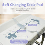 2 in 1 Baby Bathtub with Changing Table, DEYGIA Waterproof Diaper Changing Station Portable Changing Table Adjustable Height Nursery Organizer with Storage Racks for Newborn Infant Toddler