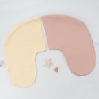 FUNUPUP 2 Pack Muslin Nursing Pillow Cover Compatible with Boppy Nursing Pillow, Soft Baby Nursing Covers for Breastfeeding Pillows for Boys Girls, Pink&Beige