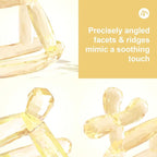 Crystal Jelly Baby Teether – Jellydog Teething Relief Toy for Infants 3-6 Months, Silicone Handheld Teething Toy, BPA-Free, Odorless, Prevents Choking, Safe for Babies (Citrine)