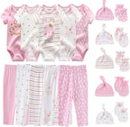 Kiddiezoom Unisex Baby Layette Essentials Giftset Clothing Set 19-Piece For Newborn Baby