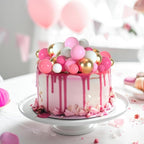 75 Pieces Cake Balls Topper Decorations Foam Cupcake Topper Mini Balloon Balls Cake Picks for Deco Birthday Party Wedding（Pink White Gold Series）