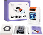 AI Vision Kit for VinciBot with a 180° Flip Camera, Programmable Screen and Modular Structure Can Add 7 Visual Functions, for Beginners and Advanced Learners of AI from 8-12