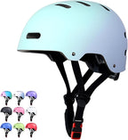 Skateboard Bike Helmet for Adults Women Men Youth Kids (2-3-5-8-14+ Years Boys Girls) - Lightweight Multi-Sport Adjustable Helmets for Bicycle Skateboard Scooter Skate Cycling