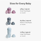 Herobility Double Anti-Colic Silicone Nipples, Baby Bottle Teats, Breast Like Shaped Nipples - Fits Herobility's & Eco Baby Bottles | Pack of 2 (Medium Size)