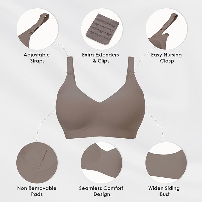 As Fairy Seamless Nursing Bras for Breastfeeding Soft Wireless Sleep Maternity Bralette Regular and Plus Size