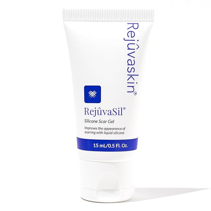 Rejuvaskin RejuvaSil Silicone Scar Gel, Scar Treatment for Surgical Scars, Burns, Keloids, Acne Scars on Face & Body, 15ml