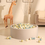 GOGOSO Balls for Ball Pit - Plastic Ball for Toddlers 1-3, Baby Kids Ball Pool Decoration,Creamy Green+Creamy Blue+ Soft White,200pcs