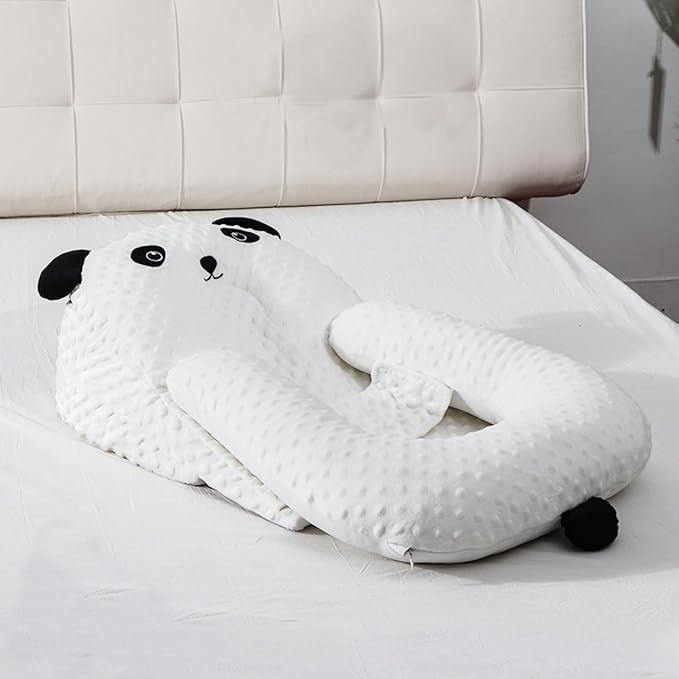 Infants Feeding Pillow, Infants Multifunctional Feeding Support Pillow 3 Piece Set, Infants Anti Breastfeeding Anti Choking Bed Medium Feeding Pillow, Travel Portable Removable Support Pillow, Cream