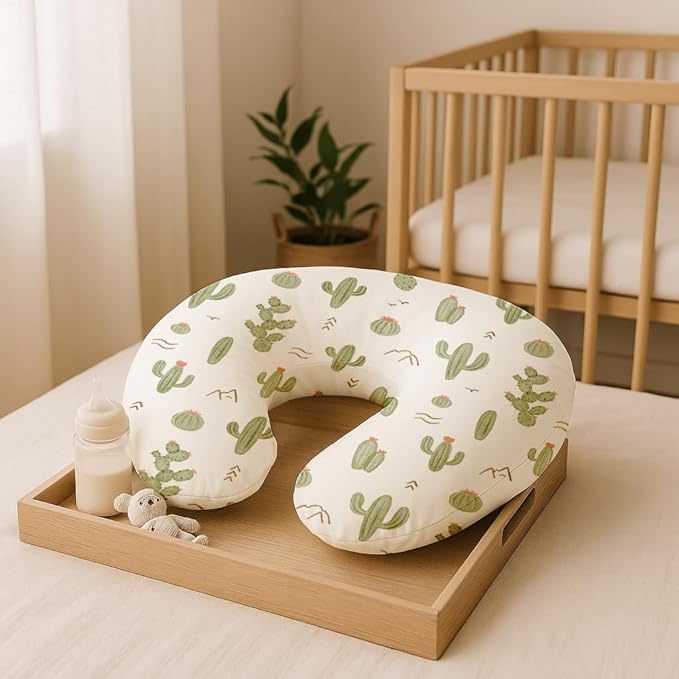 Nursing Pillow Covers 2 Pack, Breastfeeding Pillow Slipcovers Soft and Stretchy, Nursing Covers for Baby Girls Boys Newborn