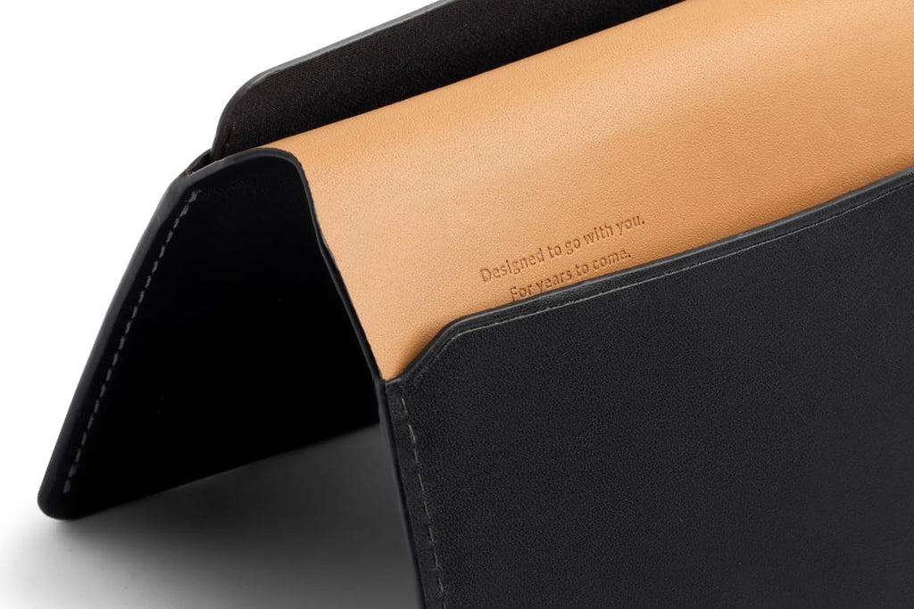 Bellroy Passport Cover (slimline travel wallet/pouch with card slots and space for cash plus travel documents) - Black