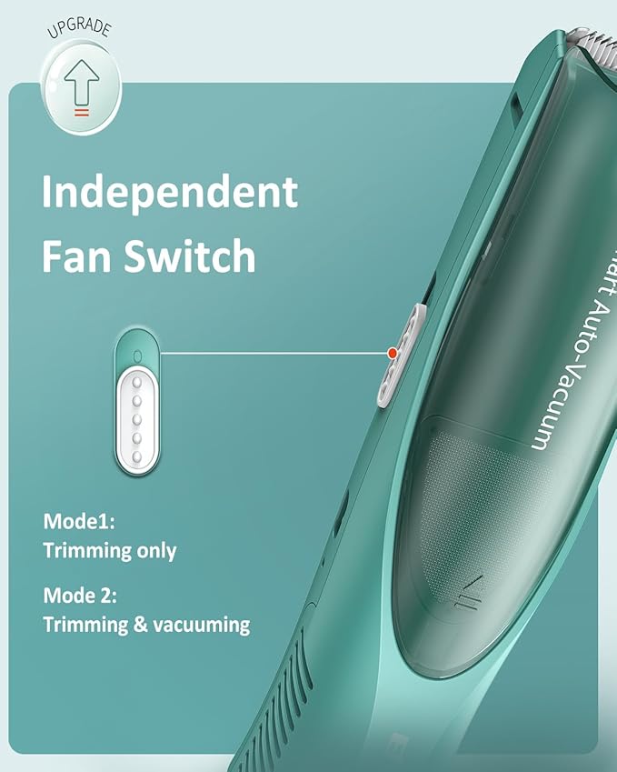 Baby Hair Clipper,Vaccum Hair Clippers for Kids/Toddlers,Cordless Baby Hair Cutting Kit with Two Modes,Baby Hair Trimmer Haircut Machine in Large Hairs Storage Space,Rechargeable,Waterproof