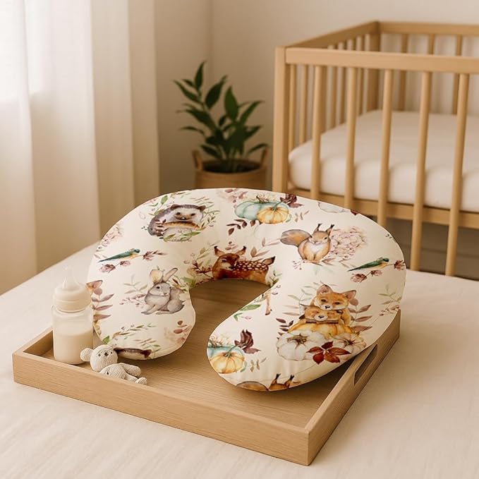 Nursing Pillow Covers 2 Pack, Breastfeeding Pillow Slipcovers Soft and Stretchy, Nursing Covers for Baby Girls Boys Newborn