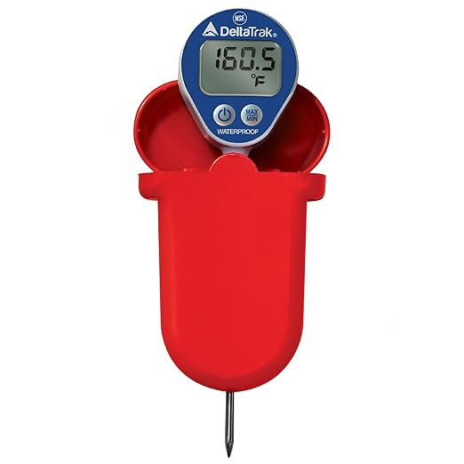 DeltaTrak 12214 Waterproof Dishwasher Thermometer Kit w/Auto-Cal