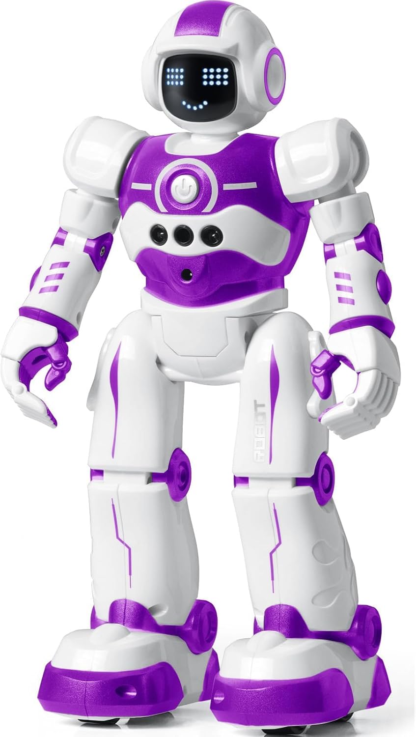 Robot Toys for Kids,Programmable Remote Control Smart Walking Dancing Robot Toy with Gesture & Sensing for Age 4 5 6 7 8 9 10 Year Old Boys for Birthday Present,Purple