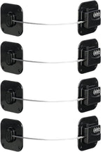 Child Safety Cabinet Locks,Drawer Locks with Combination Closet Lock,Fridge Lock,Child Proof Refrigerator Lock,Child Lock(Black 4Pcs)