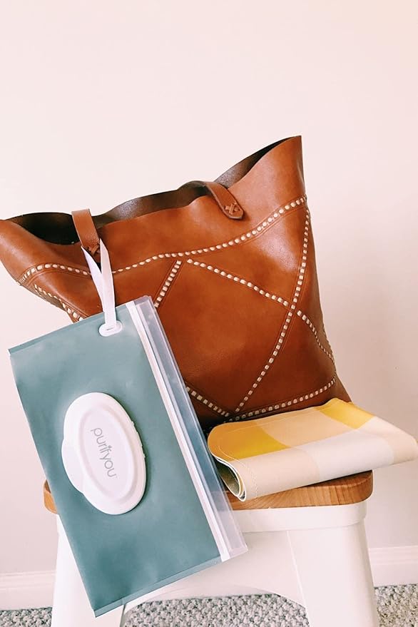 Baby Wipe Case Travel Holder | Keeps Wipes Moist | Set of 3 Wet Wipes Holders Cases | Portable Travel On The Go Refillable Dispenser Container, by purifyou