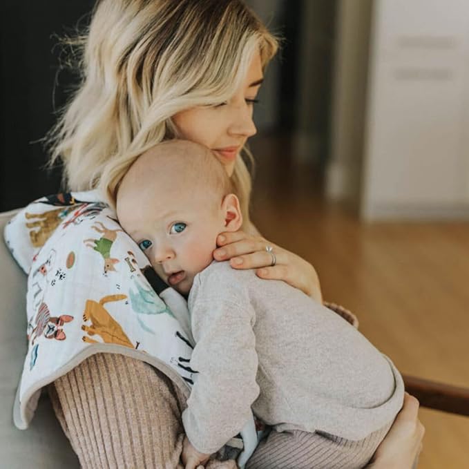 Little Unicorn Ultra-Absorbent Premium Burp Cloth | Soft on Baby's Skin | Larger Size | Ergonomic Design (Woof)