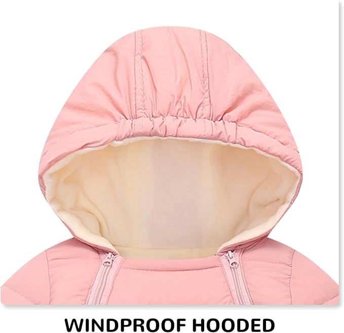 Toddler Snow Suit Baby Snowsuit Infant Boy Winter Coat Girl Puffer Clohtes 0-2T