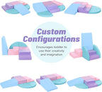 6-Piece Foam Climbing Blocks for Toddlers: Colorful Climbing Gym PU Leather Baby Foam Building Blocks Indoor Toy