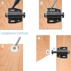 12Pack Magnetic Touch Push to Open Door Latch for Heavy Duty Door Push Release Latch Kitchen Drawer Push Catch Pop Out Latch Kitchen Closet Door Closing (Black)