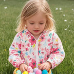 TUIJI Toddler Boys Girls Cartoon Print Zip Jacket Hooded Trench Lightweight Kids Coats Windbreaker Outdoor Cute Dust Coats