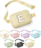 YOOLIFE Personalized Gifts for Women - Cross Body Bag for Woman, Initial Belt Bag Khaki Fanny Pack Crossbody Bags for Women Travel Gifts for Women E