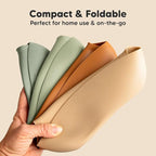 KeaBabies 2-Pack Silicone Baby Bibs for Eating - Sturdy Food-Grade Silicone Bibs for Babies Girl, Boy, Large Food Catcher, Clean & Put On Easily, Waterproof Toddler Feeding Essentials (Sage)