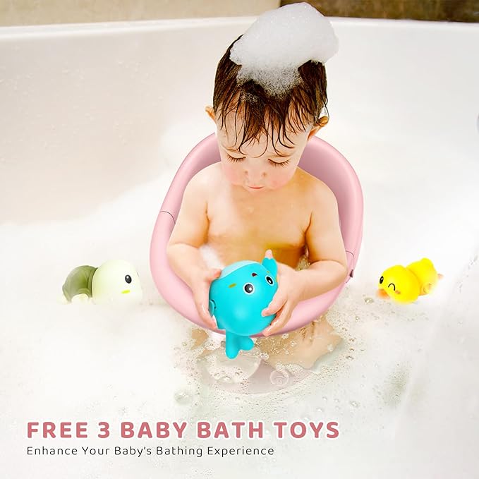 Baby Bath Seat, 2025 New Upgraded Infant/Toddler Sit Up Bathtub Seat for 6-12-24 Months, Great Shower Gifts for Newborn and New Mothers