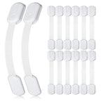 4our Kiddies Child Proof Cabinet Locks for Baby Proofing, 14 Pack Baby Proof Drawer Locks for Kids, Child Safety, Adjustable Child Locks for Cabinet and Drawers with 12 Extra 3M Adhesives, No Drilling