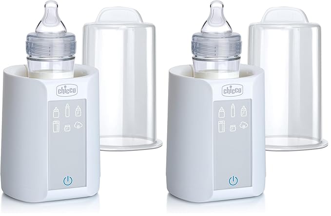 Chicco Digital Bottle Warmer & Sterilizer for Baby Bottles and Milk Bags Eliminates 99.9% of Germs 4 Heating Options Digital Touchscreen Automatic Shut-Off & Sound Alert (Pack of 2)