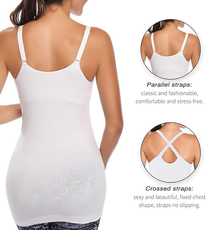 Nursing Tank Tops for Breastfeeding - Pregnancy Must Haves Maternity Camisoles with Built in Bra