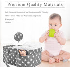 Baby Diaper Caddy Large Collapsible Nursery Organizer Storage Basket for Boy Girl Portable Holder Tote Bag for Changing Table Car Travel Registry Favorites Newborn Essentials Must Haves stars