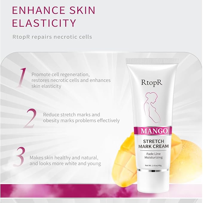 2 PCS Stretch Marks and Scar Cream, Stretch Mark and Scar Removal Cream for Pregnancy, Belly Creams for Wrinkles, Obesity Fat Marks Scars Moisturizing, Remove Marks
