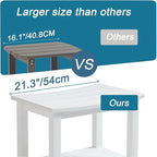 Heavy Duty Shower Bench for Inside Shower, White Poly Bathroom Stool for Shaving Legs or Spa Bath Seat, Waterproof Plastic Bathroom Chair Seat with Adjustable Feet, Non-Slip