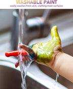 Nicpro 18 Colors Large Washable Paint Set for Kid (8.4oz,250 ml), Acrylic Bulk Paint Supplies Non Toxic Children Tempera Paint for Art, Craft DIY, Poster & Finger Paint, School, Home,Classroom, Party