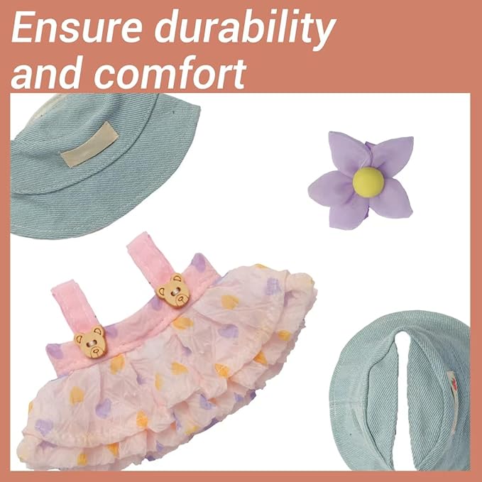 17CM Collectible Doll Clothes.17cm Mini Doll Clothing Set.Exquisite Handmade.Suitable for Small Collectible Dolls.Multiple Styles Available (Dresses/Casual Wear/Holiday Outfits) (NO Doll)(Style E)