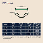 EZ Moms 6 Packs Toddler Potty Training Underwear Absorbent Training Pants Toilet Training Pants 2T-7T