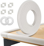 Baby Proof Corners and Edges, (Large 16.5FT Edge +8 Corners) Baby Proofing Corner Guards, Soft Rubber Foam Edge Protector, Furniture Tables Bumper Guard for Baby Safety, Beige