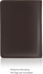 Kings Loot Passport Holder Wallet | RFID Blocking Leather Travel Wallet with Built-in Airtag Holder | Holds 1-6 Cards & Passport | Easy Pull Tab | Travel Wallets (Truffle)