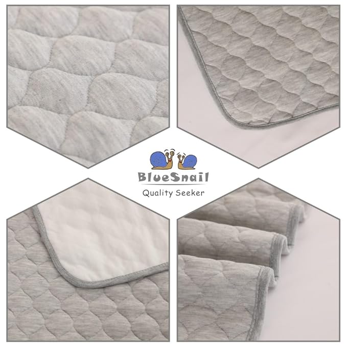 BlueSnail Washable Underpads,Waterproof,Soft, Portable and Reusable Incontinence Pads for Toddler,Adults,Elderly and Pets (34"x36" Pack of 2)(Dark Gray)