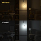 Kintion Night Light, Dimmable 8 Color Portable LED Night Light, 1800mAh Rechargeable Nursery Light Lamp, Soft Eye Caring Warm White, White, Red, Blue, Green Color Lighting for Sleep Aid (White, 2pcs)