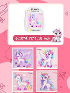 16-Piece Rotating Puzzles for Kids 4-6, Toddlers Puzzles 2-4, Road Trip, Airplane Activities Game, Travel Toys - Brain Teaser, Fine Motor Skills - Birthday Gifts Boys & Girls - Pink Alicorn