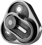 Metal Fidget Slider,Triangle Rotation Metal Fidget Toys, Clover Shape EDC Adult Toys ,Fidget Toys Adults for Stress and Anxiety Relief，ADHD Fidget Toys Adults Suitable for Office (Black Gold)