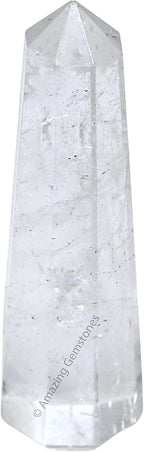 Amazing Gemstone Clear Quartz Crystal Towers - Natural Healing Crystal Point Obelisk for Reiki Healing and Crystal Grid (3 Inch)