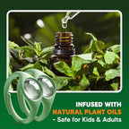 Mosquito Repellent, Plant-Powered Mosquito Repellent, Safe & Effective Mosquito Repellant Outdoor, Mosquitoes Repellent for Travel Hiking Camping-2 Packs & 4 Oil Reservoirs