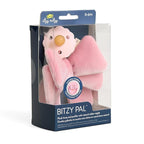 Itzy Ritzy Pacifier & Lovey Set - Natural Rubber Paci with Stuffed Animal Lovey - Detachable Velour Bow Pacifier Holder & Coordinating Natural Rubber Soother, Ideal for Ages 0-6 Months (Bow)