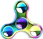 Rainbow Fidget Spinner - Metal Stainless Steel Figit Hand Toy for Kids and Adult (Round)